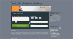 Desktop Screenshot of hex2rgba.devoth.com